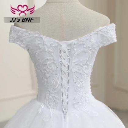 Beautiful Beading Lace Wedding Dress Plus Size..