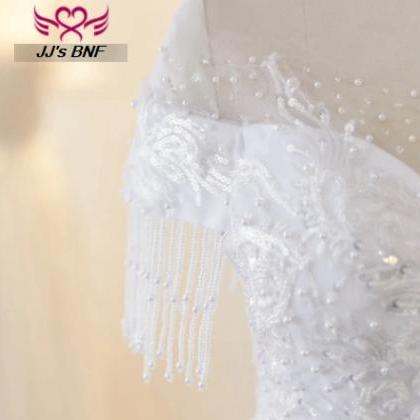 Beautiful Beaded Lace Mermaid Wedding Dresses..