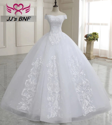 Beautiful Beading Lace Wedding Dress Plus Size Quality Ball Gown Embroidery Bride Dresses For Women